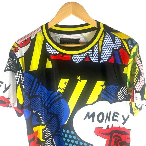 Money Calls Trap Comic All Over Print T-shirt Men’s M - Streetwear Urban Emo NWT - Picture 4 of 12